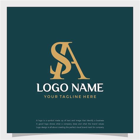 Premium Vector SA Or AS Logo Monogram Emblem Style With Crown Shape