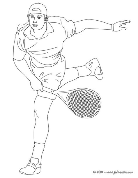 Coloriages tennisman à colorier fr hellokids