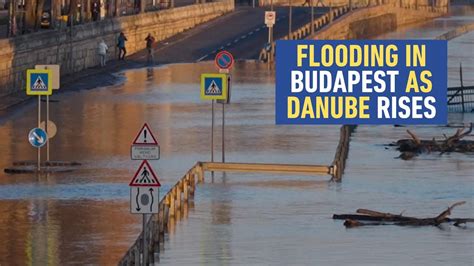 Video Footage Danube River Water Levels Rise Flooding Budapest