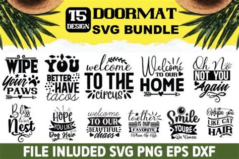 Doormat Svg Bundle Graphic By Pinkdigitalart · Creative Fabrica