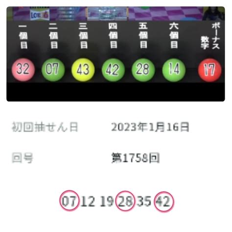 第1258回ロト6 5等当選 いつかはビンゴ5で1等当てたいなv