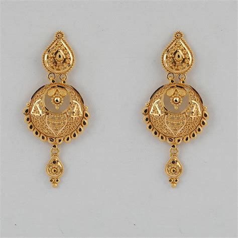 22ct Gold Earrings Dangle Drop Earring PureJewels UK