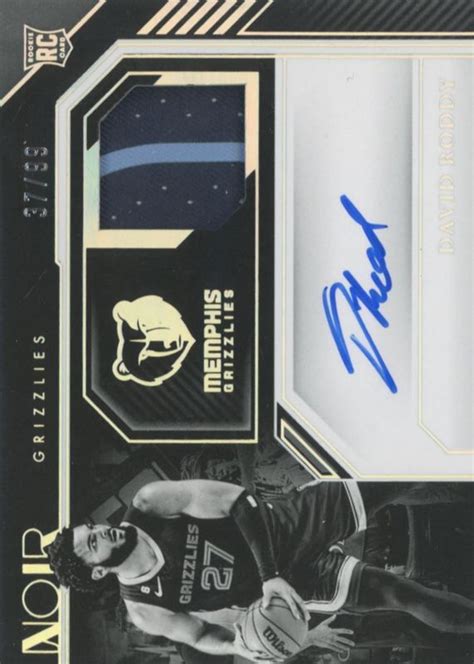 David Roddy Noir Rookie Patch Auto Black White Price