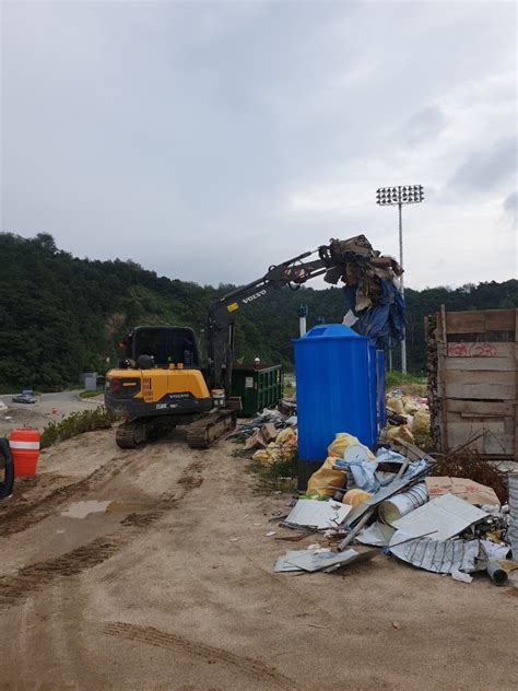 경북 봉화 건설현장 25톤 암롤 폐기물처리 주식회사 힘찬산업개발