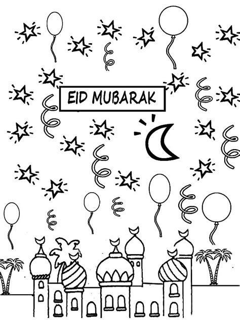 Eid Mubarak Sheets Coloring Page - Free Printable Coloring Pages