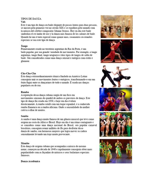 Todos Tipos De Dança - Tipos de Dança e Estruturas Coreográficas | PDF | Mitose | Danças