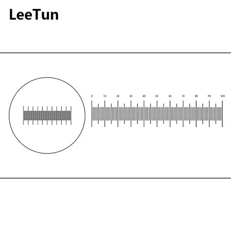 DIV 0.1mm 0.01mm Microscope Objective Micrometer C1 Scale Reticle ...