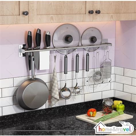 Jual HOVELSHOP Rak Dapur Dinding Stainless Steel Tempat Alat Dapur