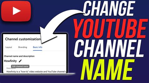 How To Change Youtube Channel Names Step By Step Youtube