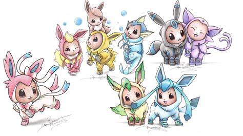 Resultado De Imagen Para Eevee Y Sus Evoluciones Fan Art Pokemon