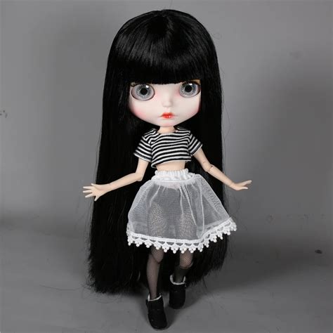 Tania Personalizada Premium Neo Mu Eca Blythe Con Cabello Negro Piel