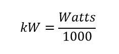 Watts A Kw Convertir Conversi N Equivalencia Tabla Y Formula