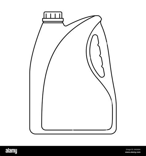 Canister Icon Fuel Tank Icon Black Linear Canister Icon Vector