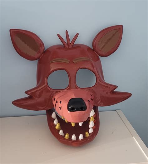 3D Print Foxy Mask FNAF Five Nights At Freddys Made With Elegoo