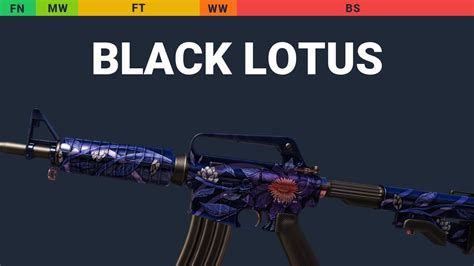 M4A1 S Black Lotus Skin Float And Wear Preview YouTube