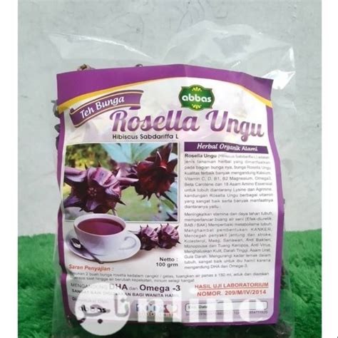 Jual Teh Bunga Rosella Ungu Rebus Abbas Gram Shopee Indonesia