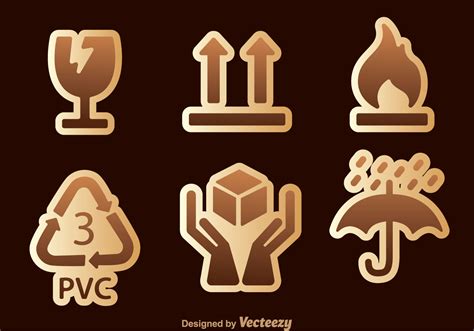 Fragile Sticker Sets 97806 Vector Art at Vecteezy