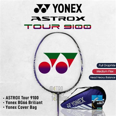 Jual Yonex Astrox Tour 9100 Raket Badminton Shopee Indonesia