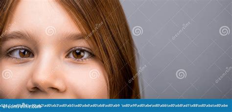 Strabismus in Children Causes, Treatment Concept. Female Eyes with ...