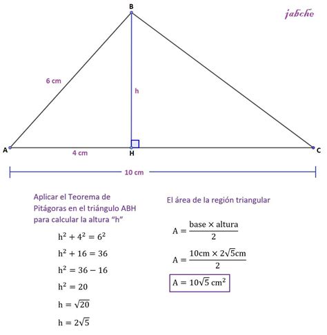 Grafique Un Triangulo ABC Y Trace La Altura BH Sabiendo Que AB 6 Cm AH