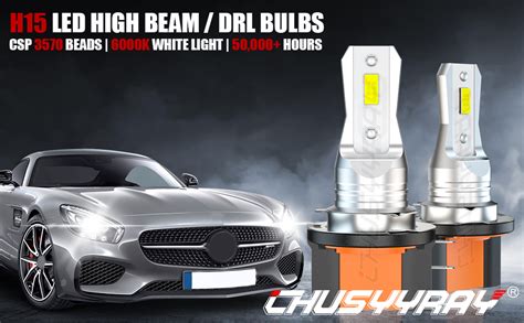 CHUSYYRAY H15 LED Headlight Bulbs High Beam Low Beam Daytime Running