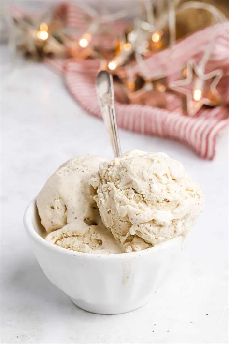 Homemade Eggnog Ice Cream (No Churn) - The First Year