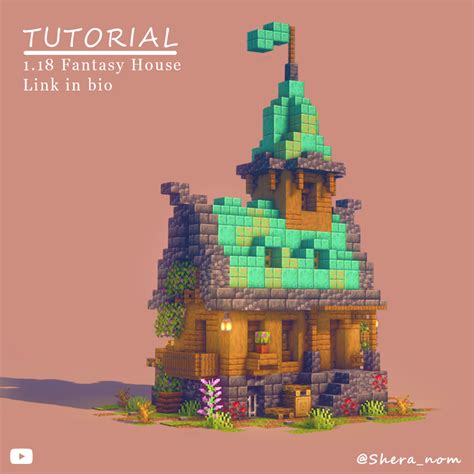 Minecraft Small Fantasy House Tutorial Minecraft Steampunk Fantasy