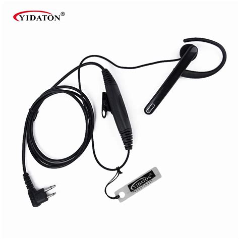 2 Pin Ear Bar Earpiece Mic Ptt Headset For Motorola Radios Walkie Talkie Gp300 Gp308 Earphone