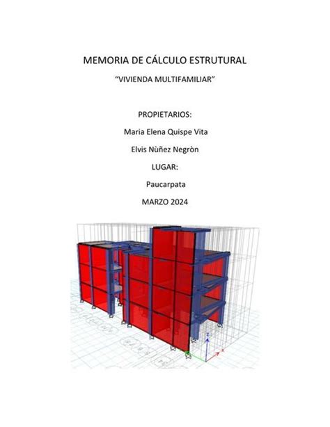 Memoria De Calculo Estructuras P Richard Conde Udocz