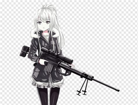 Fondos De Pantalla Pistola Anime Chicas Anime Ojos Azules Arma