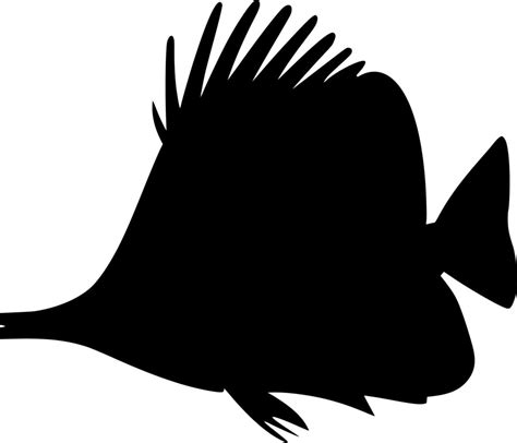 vector silhouette  fish  white background  vector art