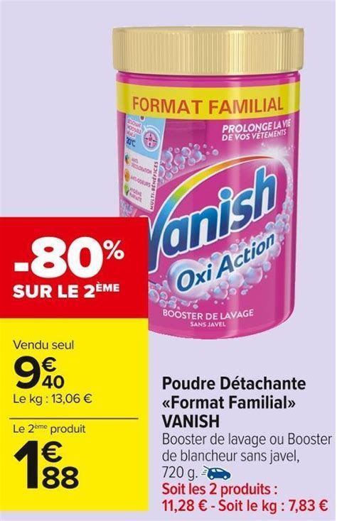 Promo Vanish Poudre D Tachante Format Familial Chez Carrefour Market