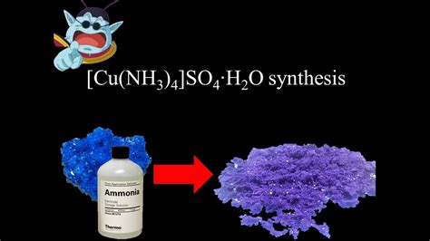 Tetraamminecopper Ii Sulfate Monohydrate Synthesis Youtube