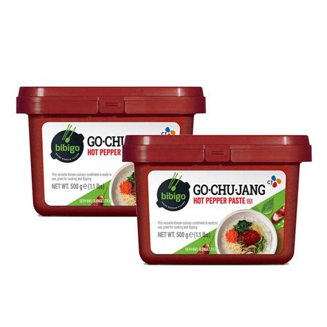 Let S Go Market CJ Bibigo Hot Pepper Paste Gochujang 500g Pack Of 2 Amazon Co Uk Grocery