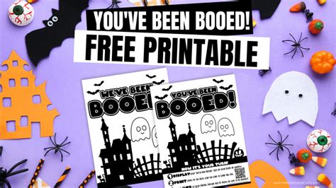 Youve Been Booed Free Printable For Halloween Pretty Party And Crafty