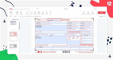 W2 Form 2023 Pdf Printable Blank W 2 Template Pdfliner