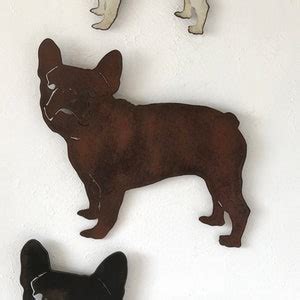 French Bulldog Metal Wall Art Handmade Choose 11, 17 or 23 Choose Your Patina Color, OR Choose ...