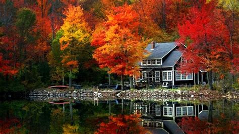 autumn scenery beautiful lakes fall wallpaper