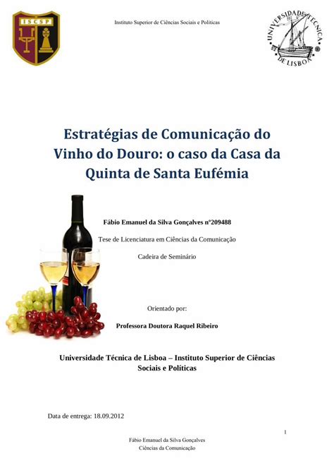 Pdf Estrat Gias De Comunica O Do Vinho Do Douro O Caso Da Pdf