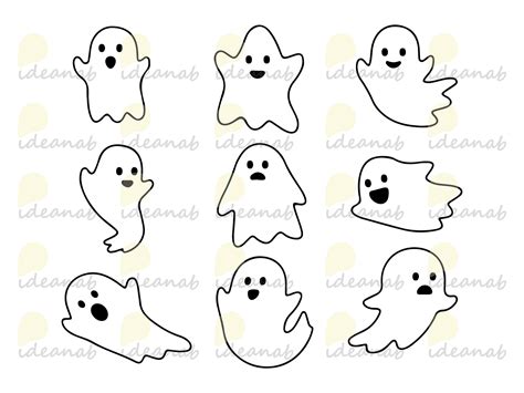 Ghost Svg Bundle Ghost Face Svg Cute Ghost Svg Gleeful Etsy India