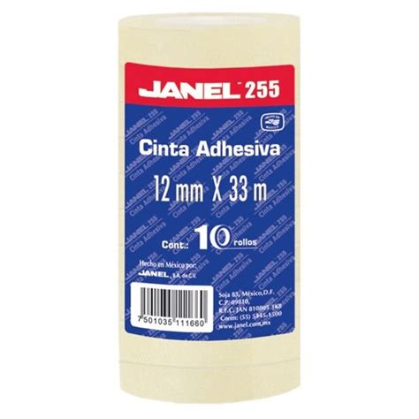 CINTA ADHESIVA 12 X 33 JANEL CORTE FACIL MODELO 255 OFICIMUNDO