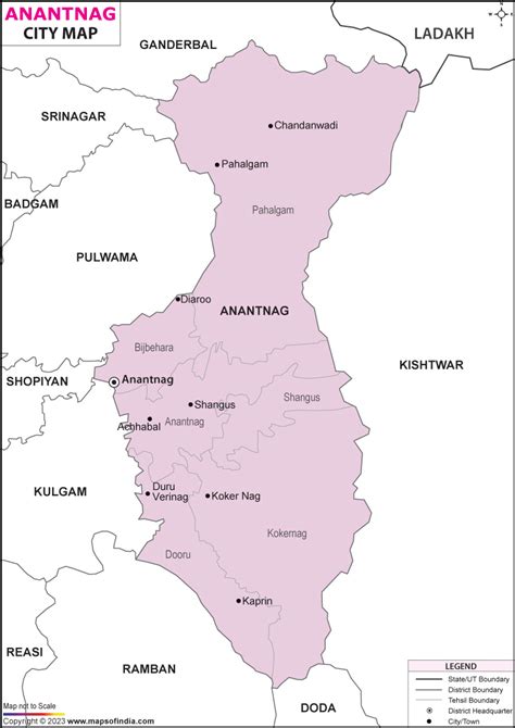 Anantnag City Map