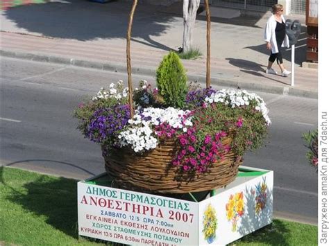 Клумба - плетеная корзинка