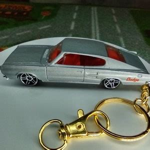 1967 Dodge Charger VINTAGE Hot Wheels Car Custom Keychain Rare Gift Silver Mopar Matchbox