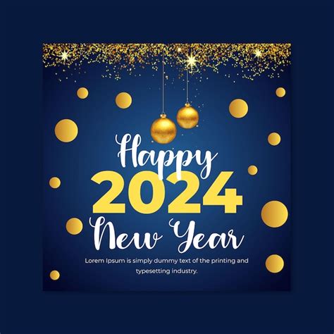 Premium Vector | Happy new year social media post or banner template