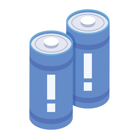 Rechargeable Battery Cells Icon In Isometric Design 6530088 Vector Art