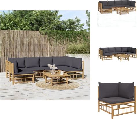 Vidaxl Loungeset Loungesets Tuinset Bamboe Loungeset Delige