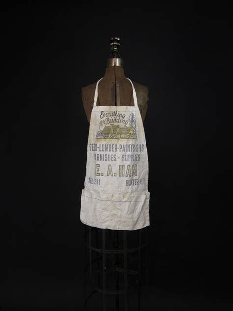 Vintage Kemper Thomas Co Work Apron Hunter Ny Ea Ham Catskill Etsy