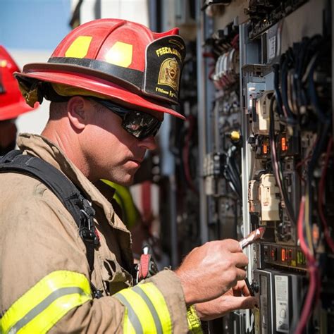 Firefighters Providing Safety Tips For Preventing Electrical Fires