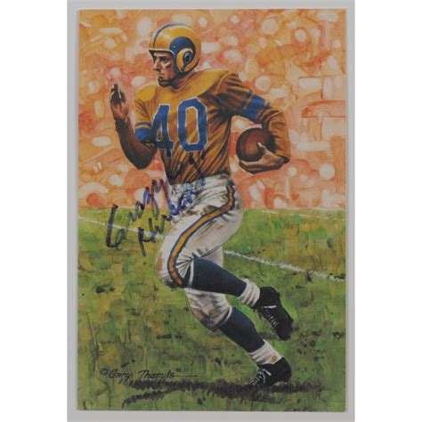 Elroy Crazylegs Hirsch Signed Le Rams Pro Hof Card Beckett